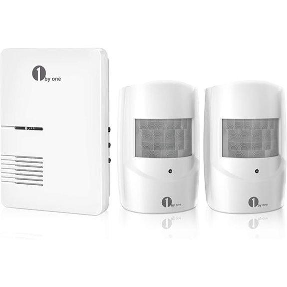 1byone Driveway Alarm with Motion Detectors and Wireless Range