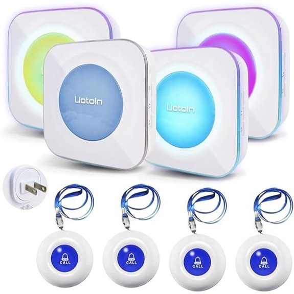 Wireless Caregiver Call Button with Flashing Light