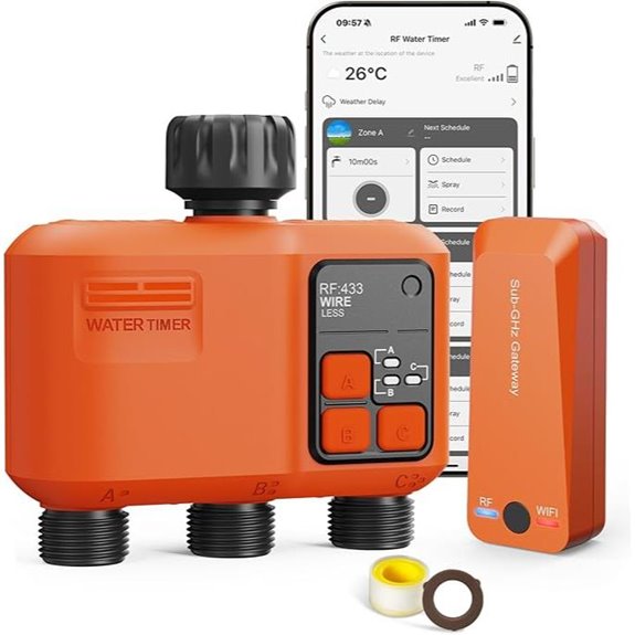 Smart WiFi Sprinkler Timer for Garden Zones
