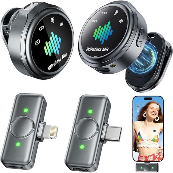 Wireless Lavalier Microphone for iPhone and Android