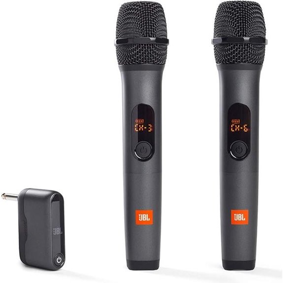 JBL Wireless Two Microphone System with Dual-Channel Receiver Black