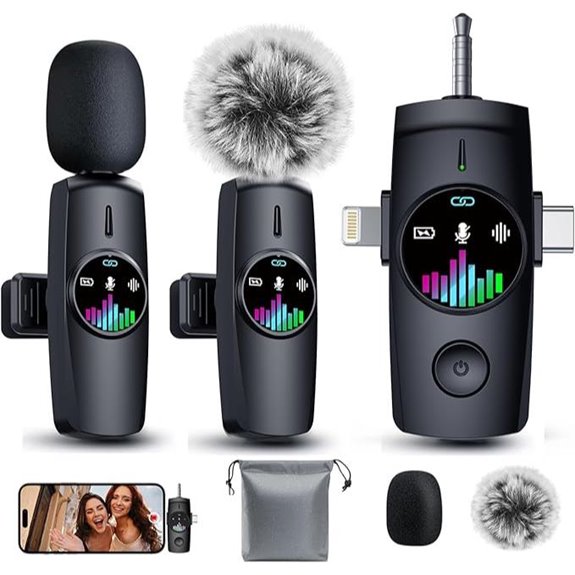 3-in-1 Wireless Microphone for iPhone/Android