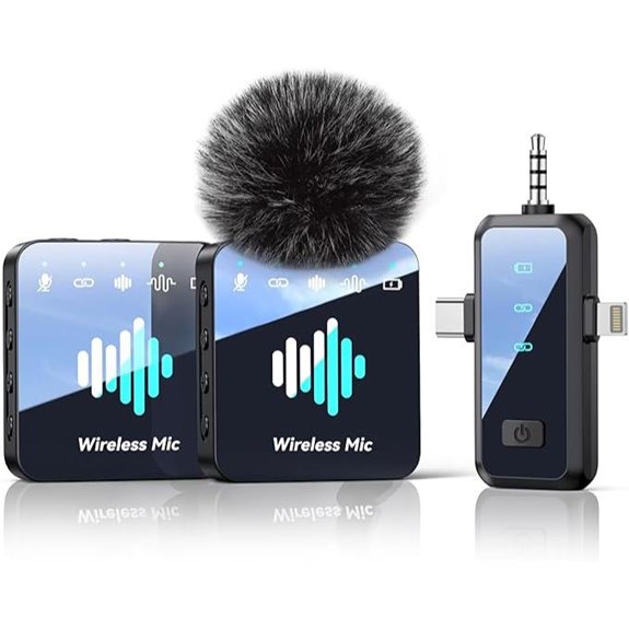 3-in-1 Wireless Microphone for iPhone and Android