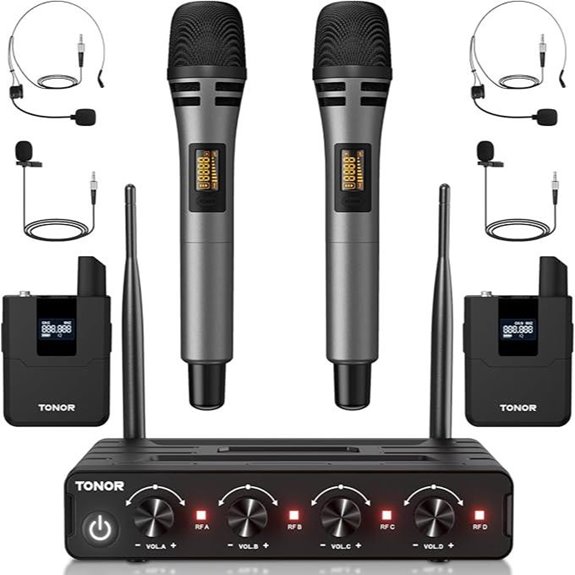 TONOR Wireless Microphone System with Multiple Microphones