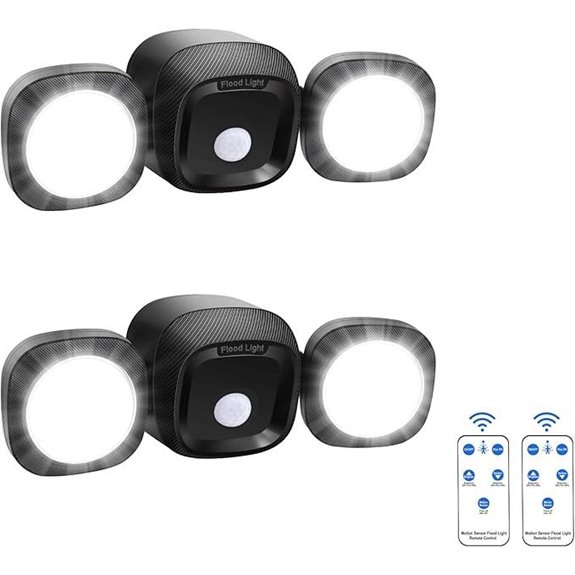 Wireless Outdoor Motion-Sensor LED Flood Lights (2 Pack)