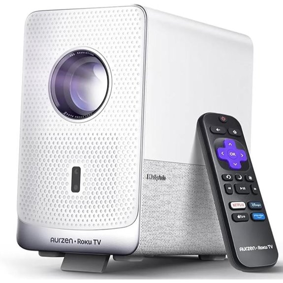 Aurzen Roku Smart Projector with WiFi & Bluetooth