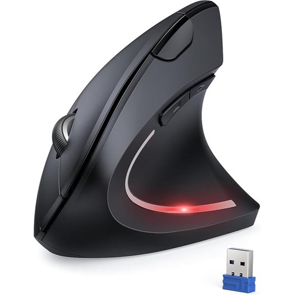 TECKNET 2.4G Ergonomic Wireless Vertical Mouse