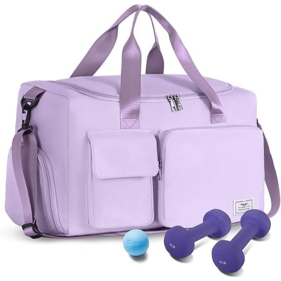 FIORETTO Women's Gym Duffle Bag with Shoes Compartment