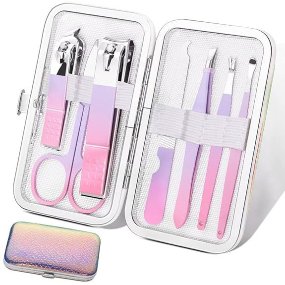 Aceoce Manicure Set Women Nail Clippers with Travel Case