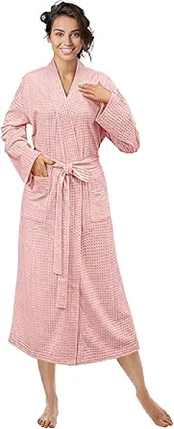 PAVILIA Women's Waffle Knit Kimono Robe
