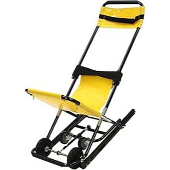 Multifunctional Folding Transport Stair Chair (Yellow)
