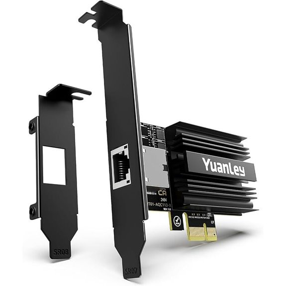 YuanLey 10G PCIe Ethernet Card with Marvell Controller