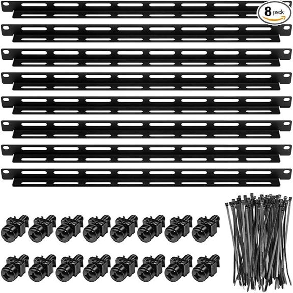 Zonon 8 Sets 1U Server Rack Cable Management Kit