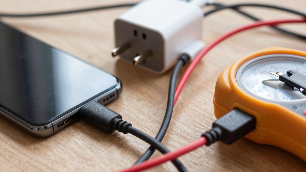 check charger and cable