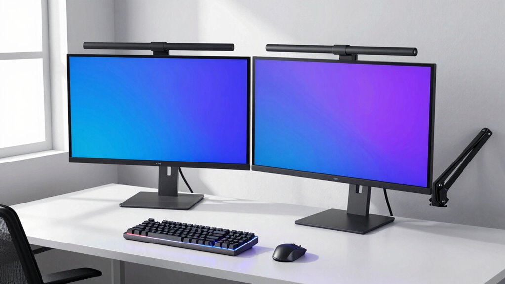 ergonomic dual monitor setup