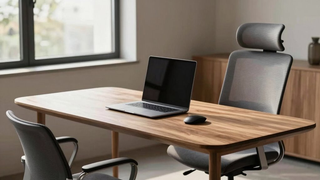 streamlined home office setup