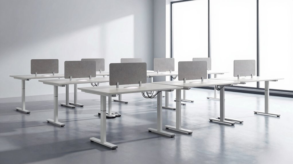 top cable managed standing desks