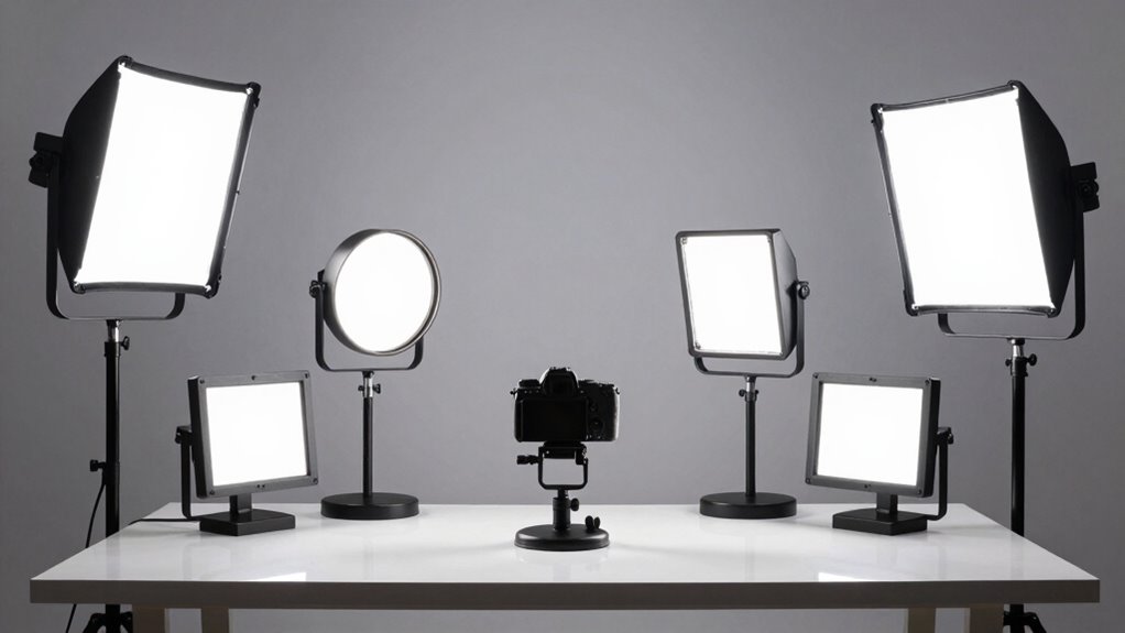 top desk video lighting