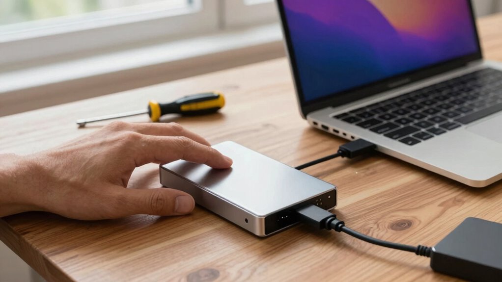 troubleshoot external drive detection
