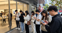 Apple's iPhone 18 Goes On Sale As Customers Line Up At Stores Worldwide