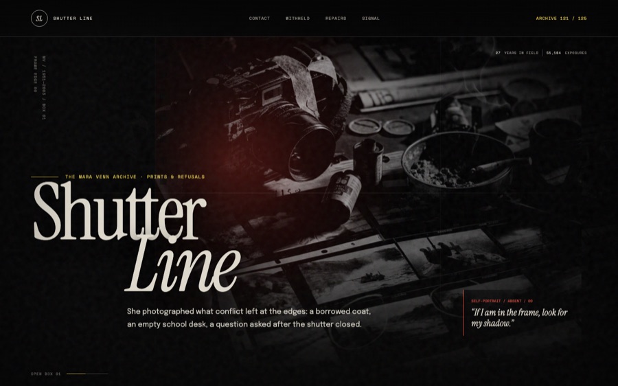 Shutter Line — The Unprinted Work of Mara Venn