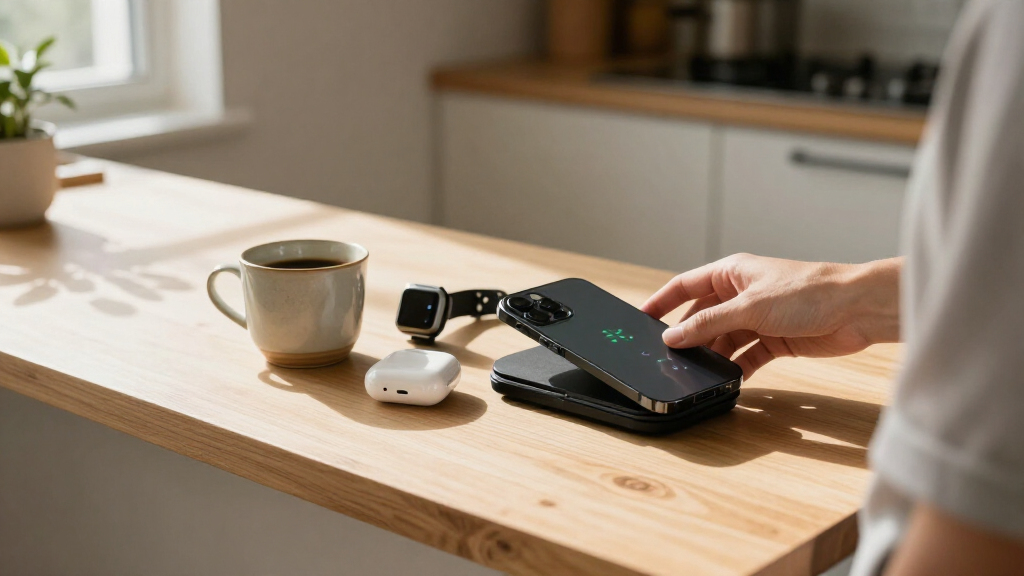 GETPALS 3-In-1 Foldable Wireless Charging Station For iPhone, Apple Watch & AirPods $9.15